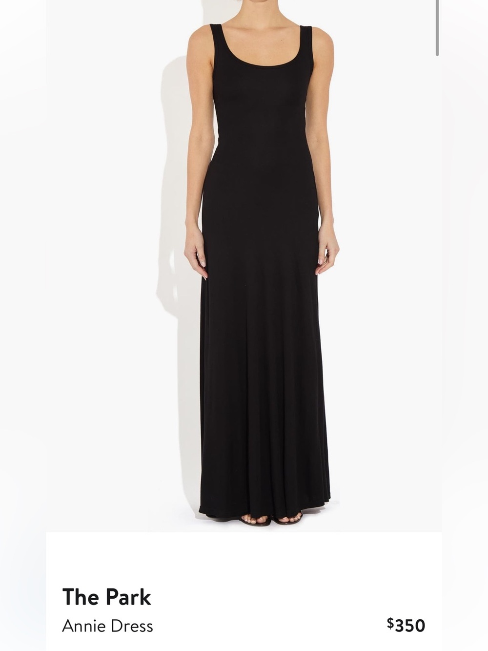 The PARK Annie Dress Classic Black Scoop-Neck Maxi Dress